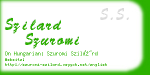 szilard szuromi business card
